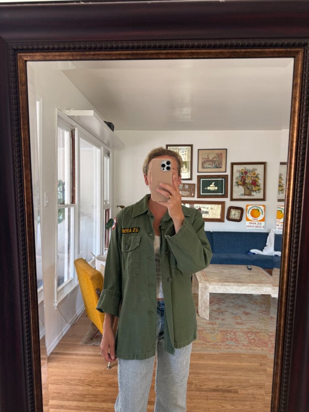 Vintage US Army Cotton Long Sleeved Lightweight Jacket